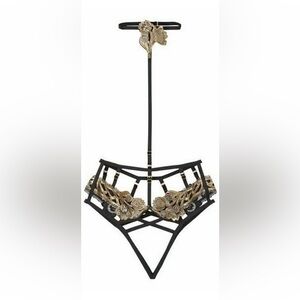 Victoria Secret Elegant Black and Gold Women's Harness